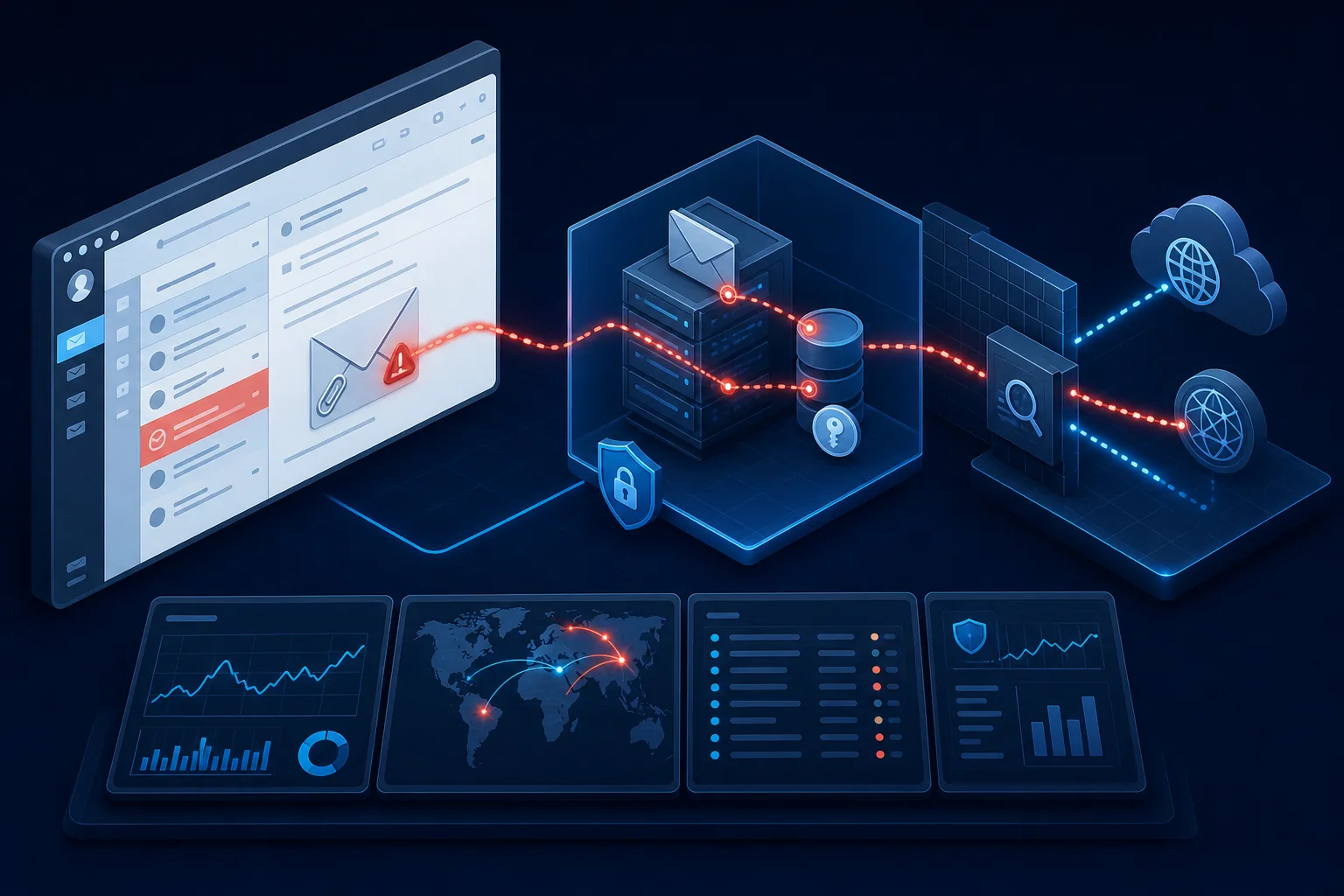 Email độc hại được xem trong Zimbra webmail và tạo luồng thu thập email, token cùng dữ liệu ra ngoài
