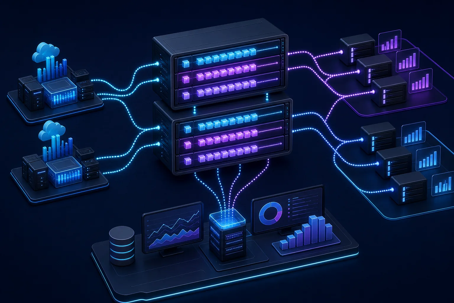 Topology kiểm thử tải Apache Kafka với điểm đo producer, broker và consumer
