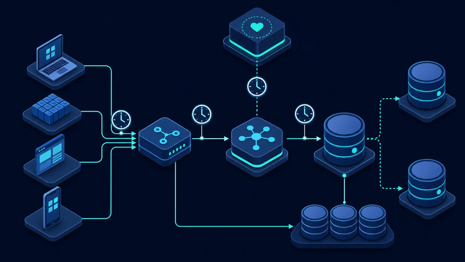 Topology PostgreSQL HA với luồng giao dịch, replication và điểm đo failover