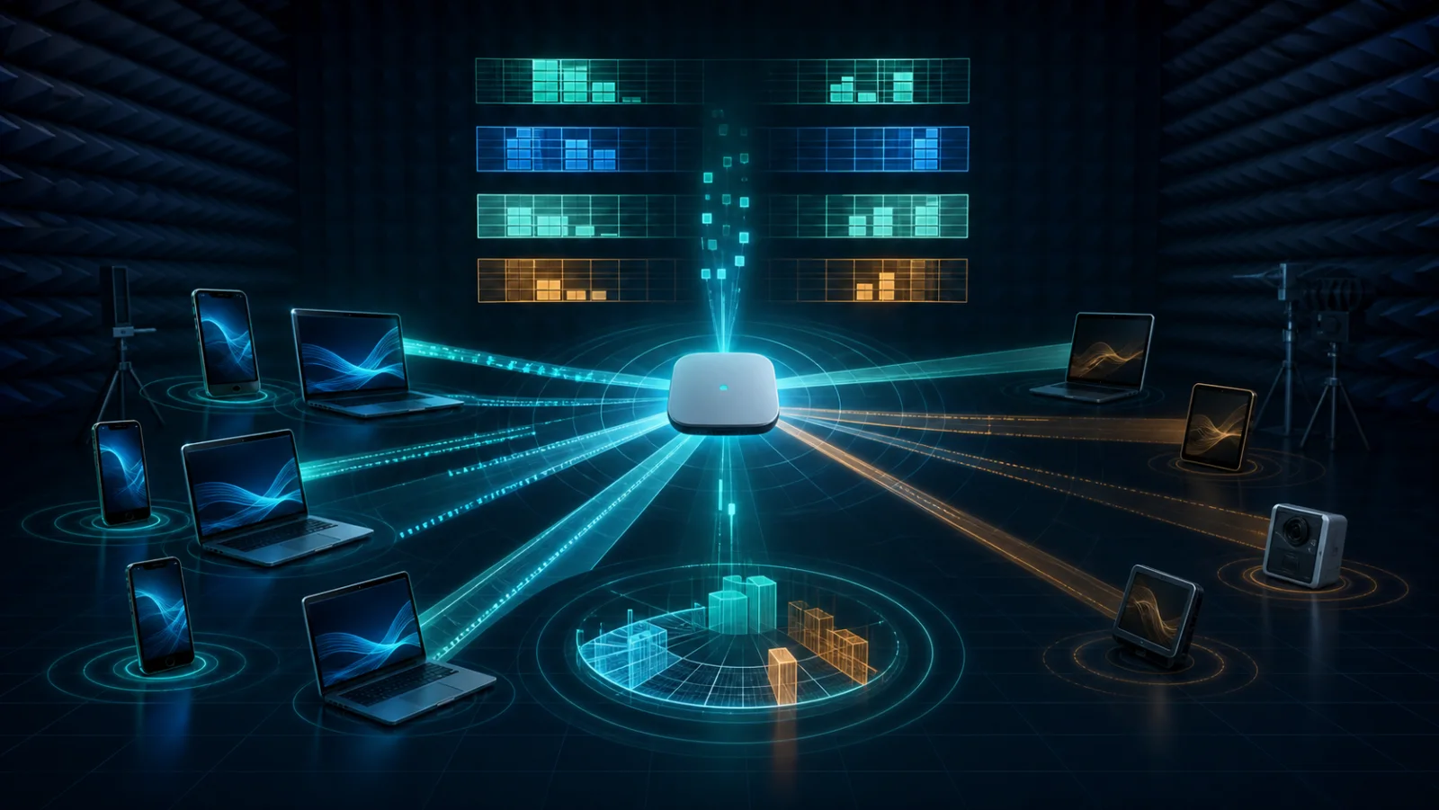 Access point phục vụ nhiều Wi-Fi client với OFDMA resource units và MU-MIMO