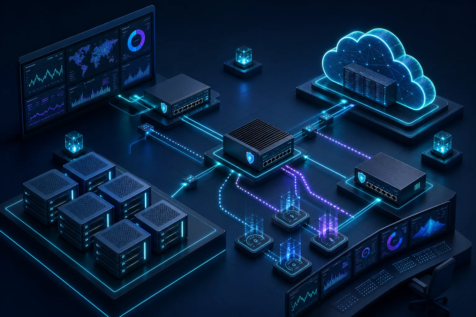 Môi trường PoC đo policy, latency và failover của kiến trúc SASE hybrid