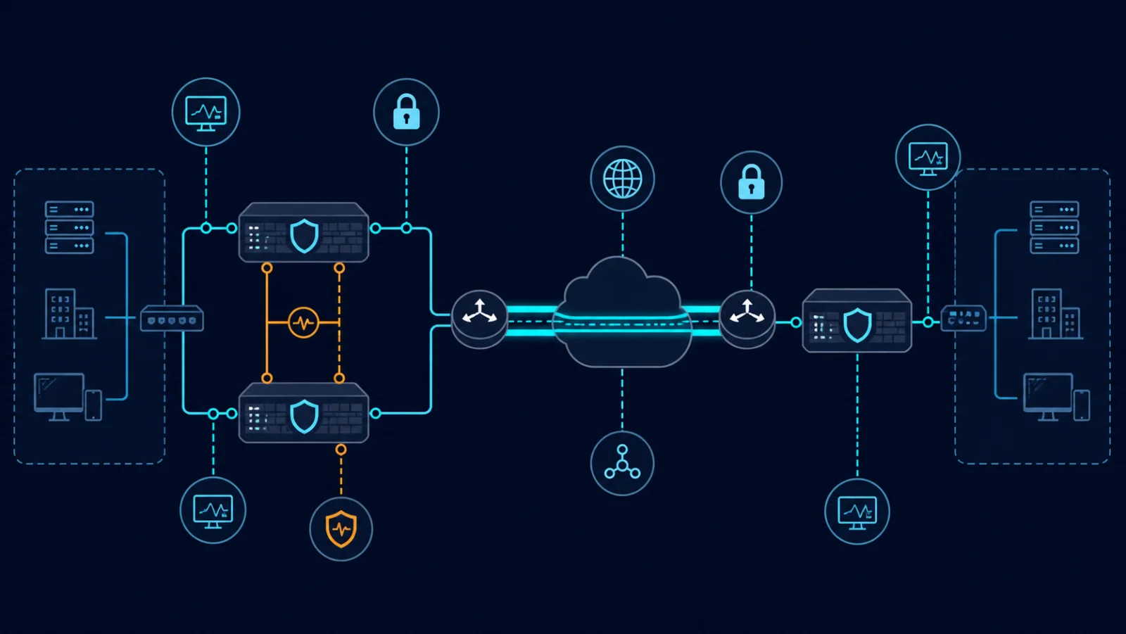 Topology kiểm thử IKEv2 IPsec rekey NAT-T và failover