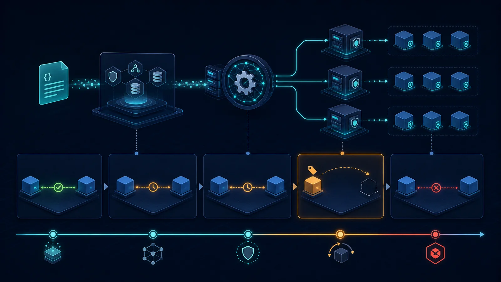 Minh họa: Test propagation, churn và failure