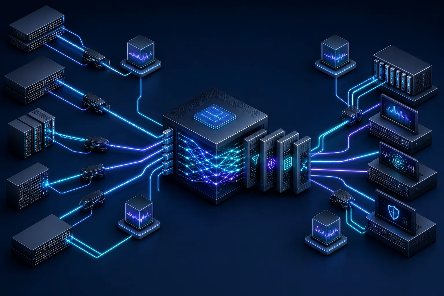 Topology xác thực ingress, fabric và egress của network packet broker