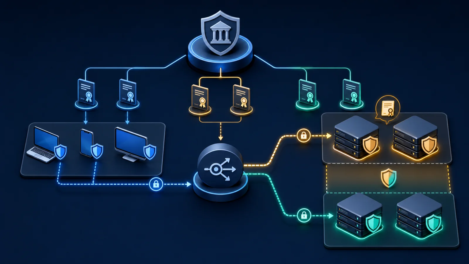 Topology luân chuyển chứng thư TLS mTLS với trust overlap