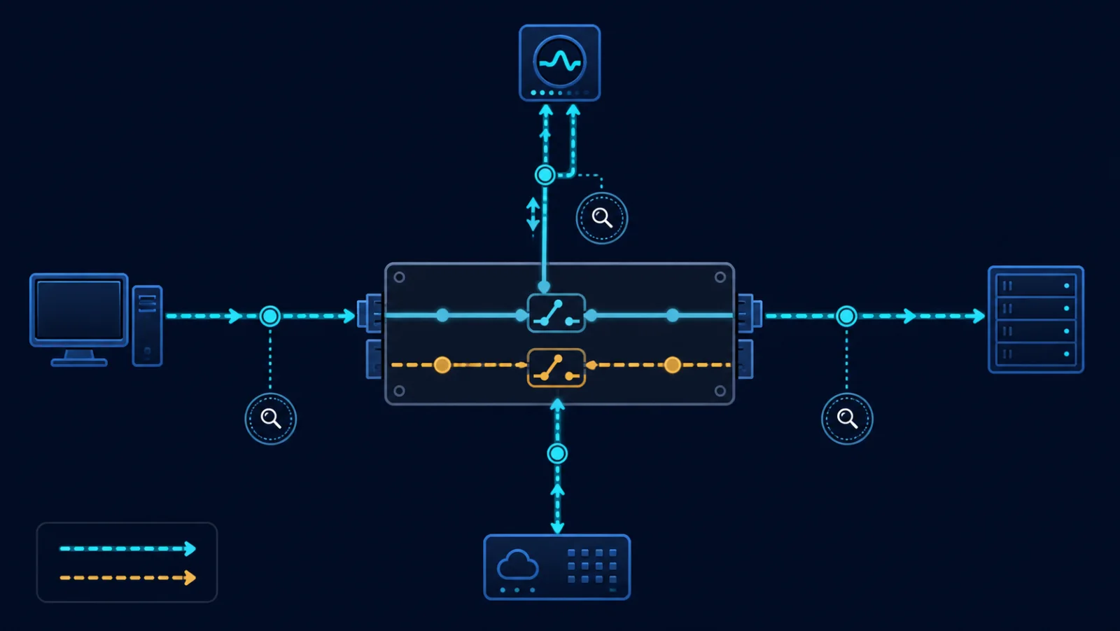 Topology đo packet fidelity và bypass convergence