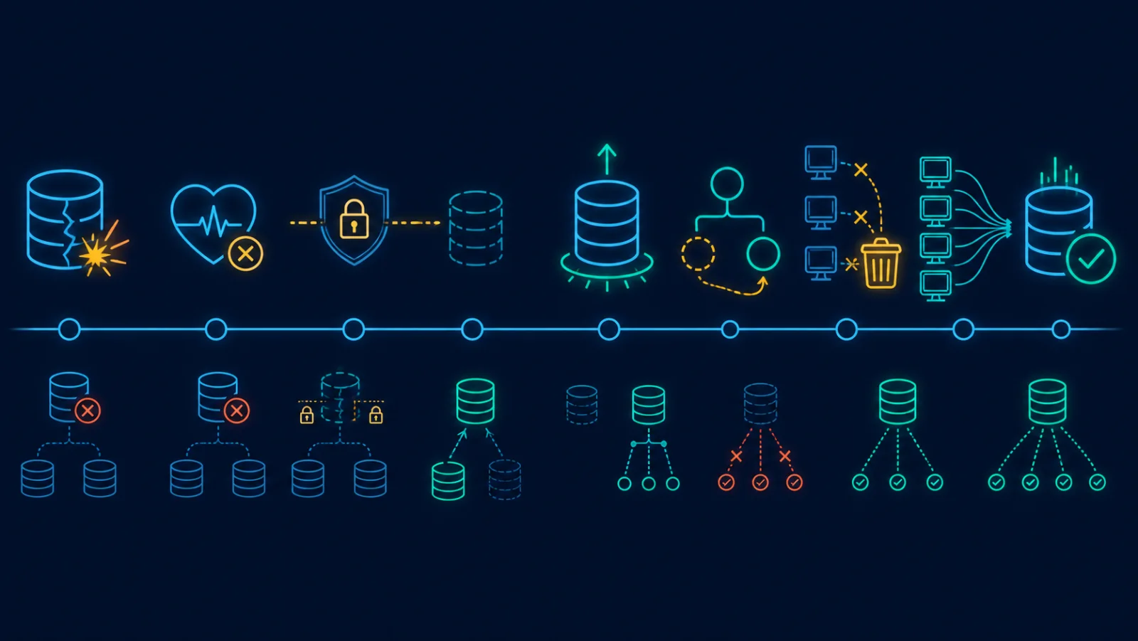 Dòng thời gian đo RTO PostgreSQL từ lỗi đến giao dịch phục hồi