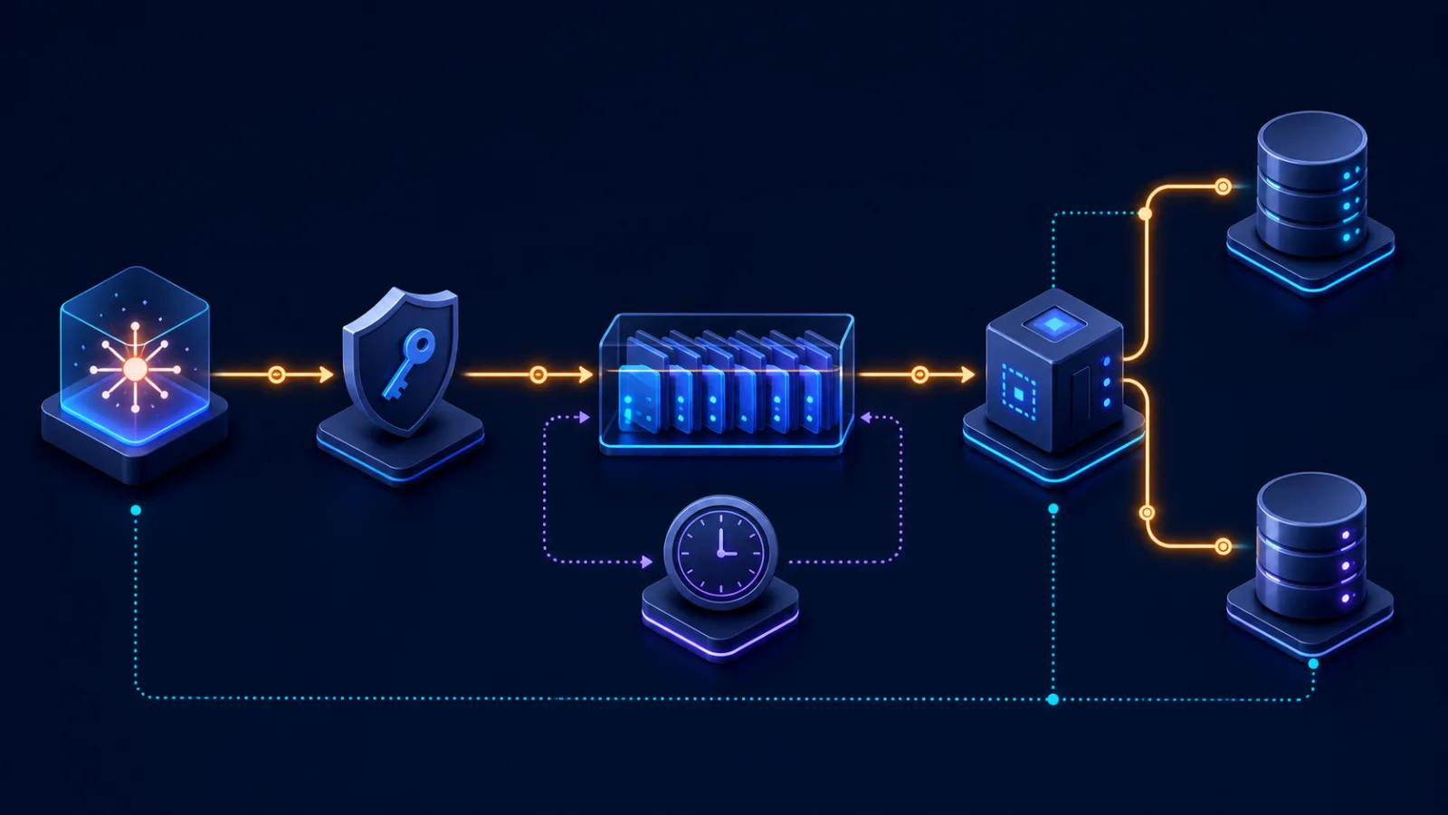Topology kiểm thử webhook với retry và idempotency store