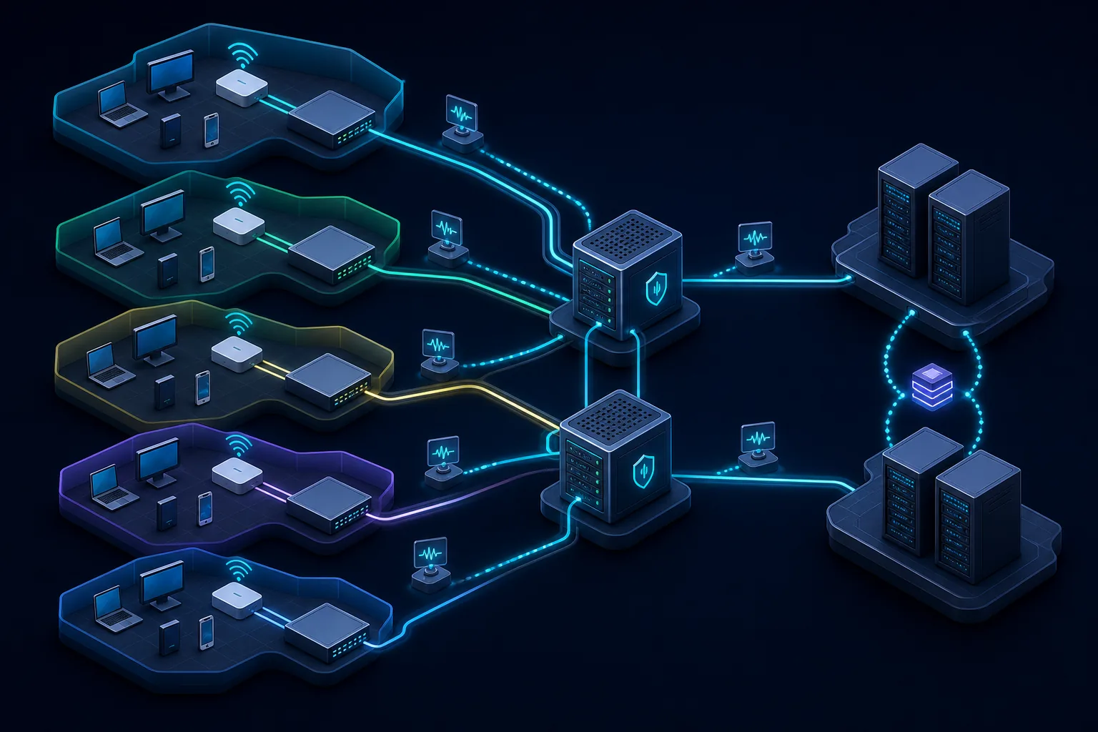 Topology kiểm thử DHCP scale và failover qua relay