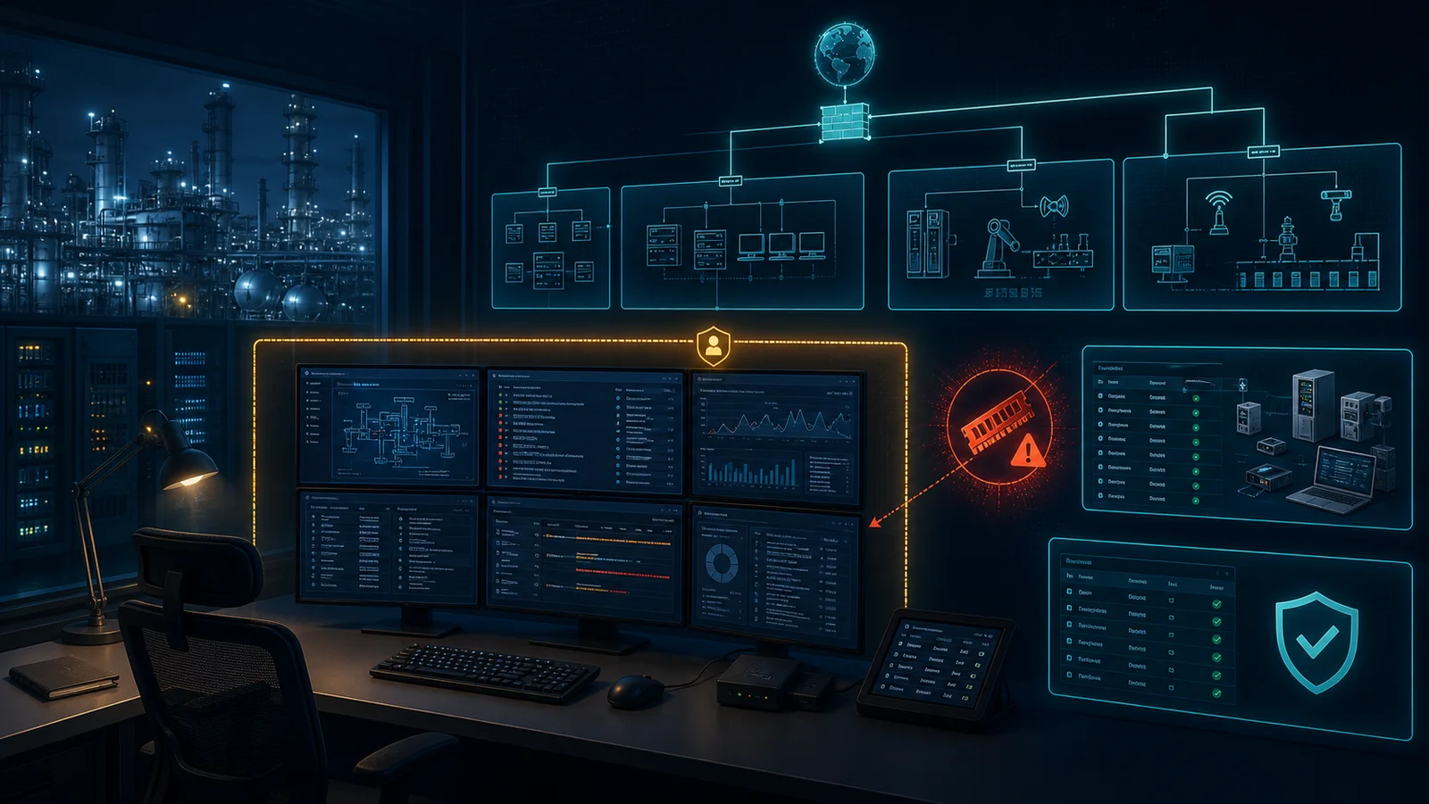 Máy trạm Simplex Incident Manager trong vùng OT với kiểm soát truy cập cục bộ