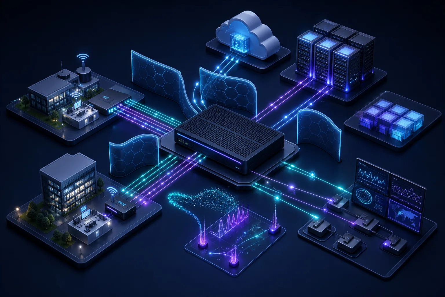 Môi trường kiểm thử path steering và policy cho nhiều profile traffic AI