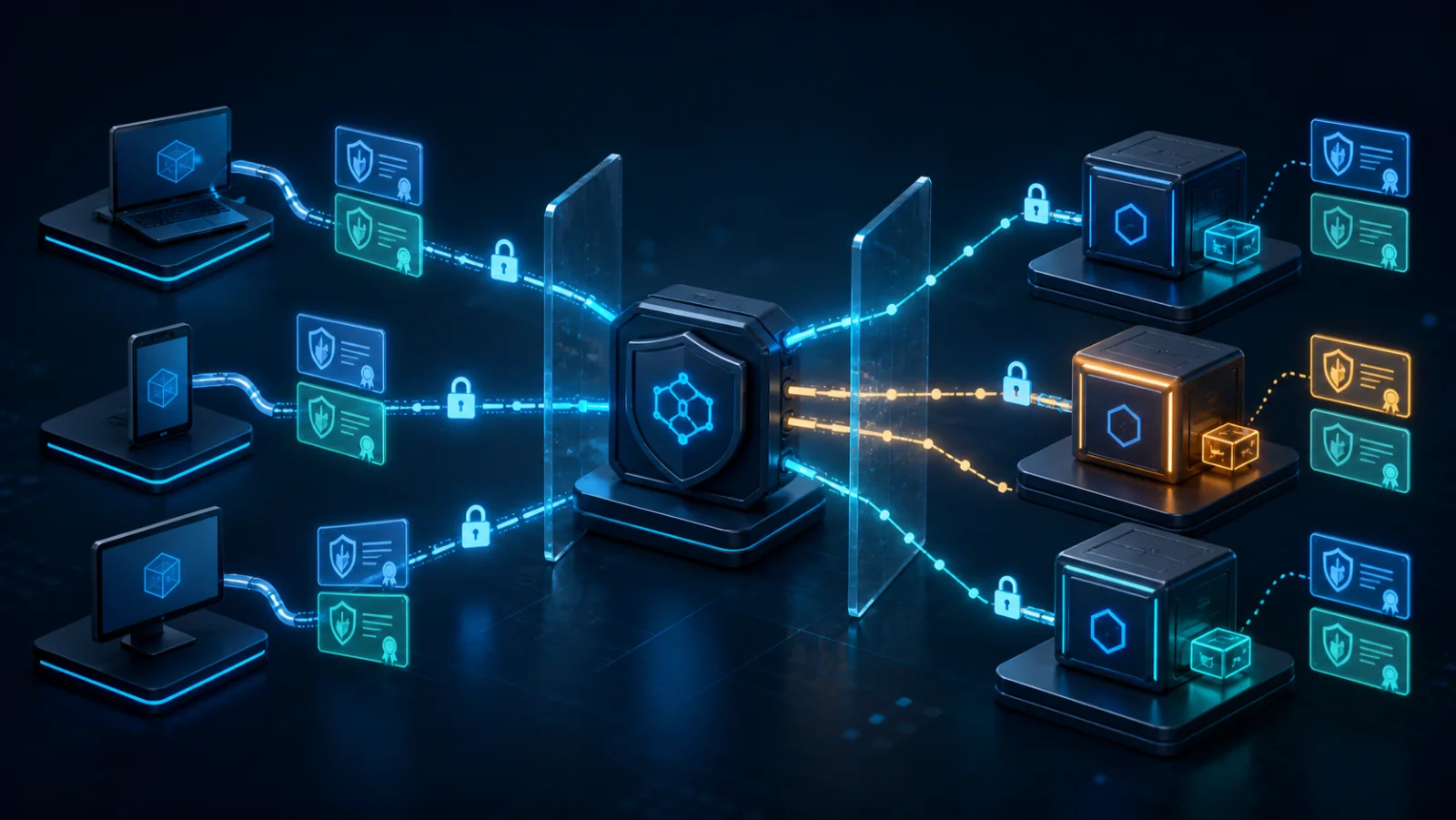 Client, gateway và service luân chuyển chứng thư TLS mTLS với giai đoạn trust overlap