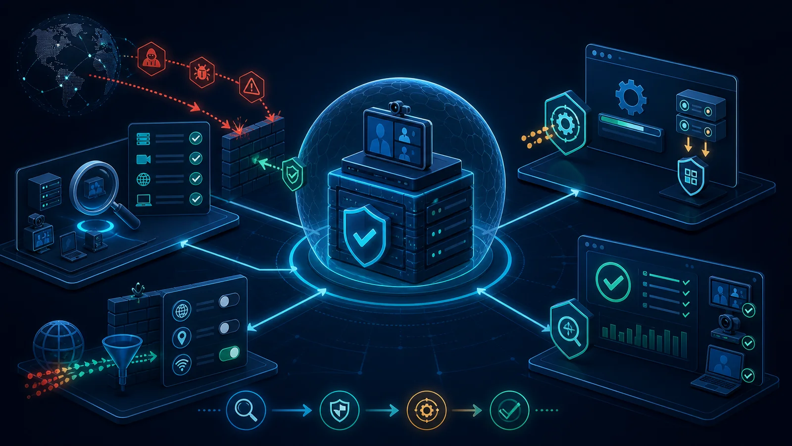 Luồng kiểm kê TrueConf Server, đối chiếu KEV, cập nhật và kiểm chứng dịch vụ