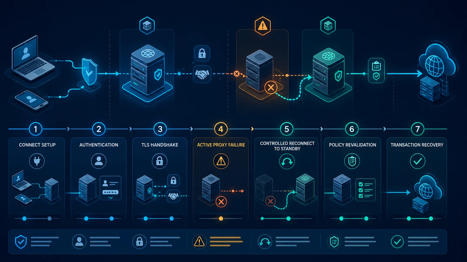 Minh họa kiểm chứng: CONNECT, TLS inspection và failover