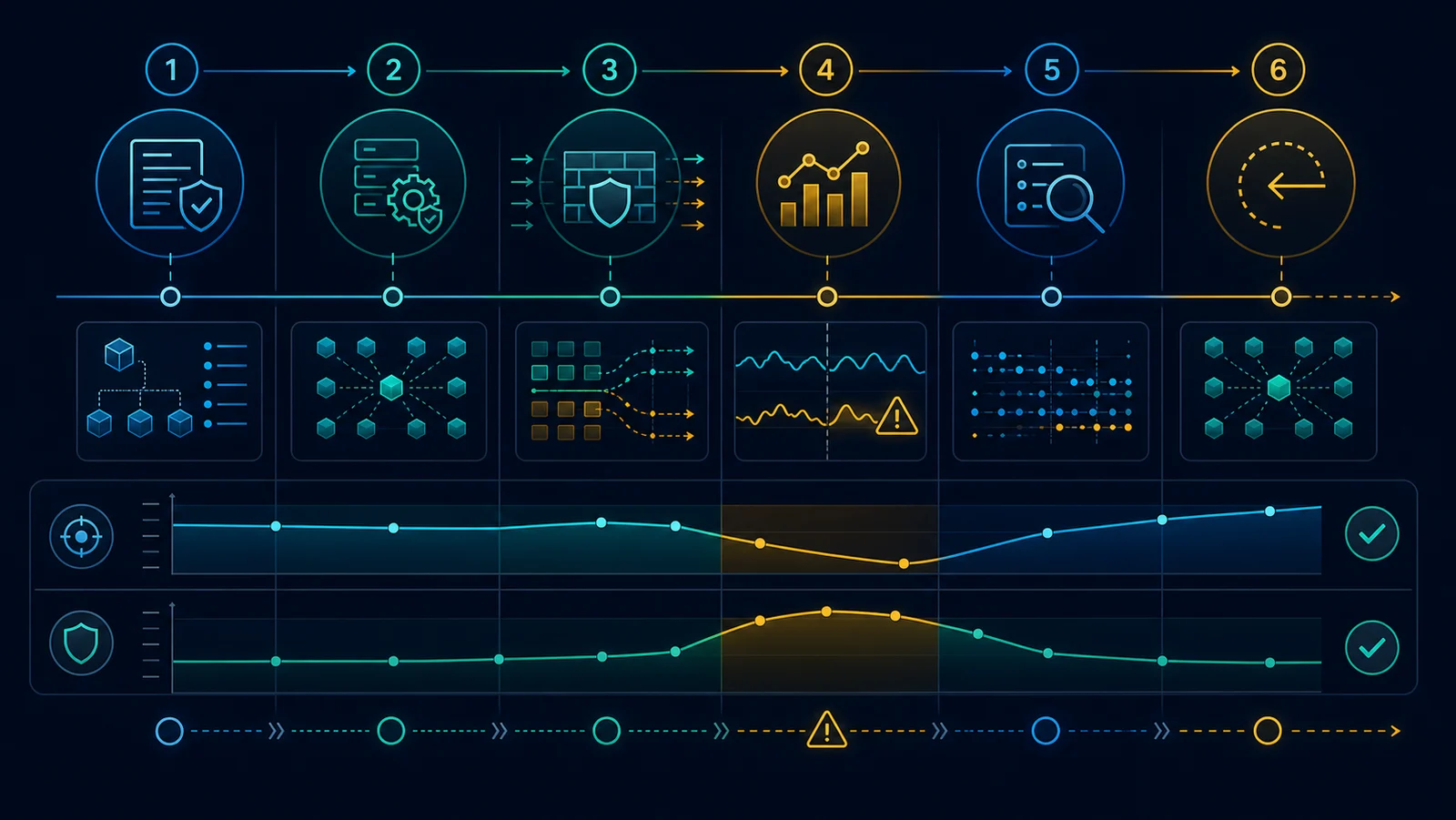 Timeline đo tính nhất quán của policy microsegmentation