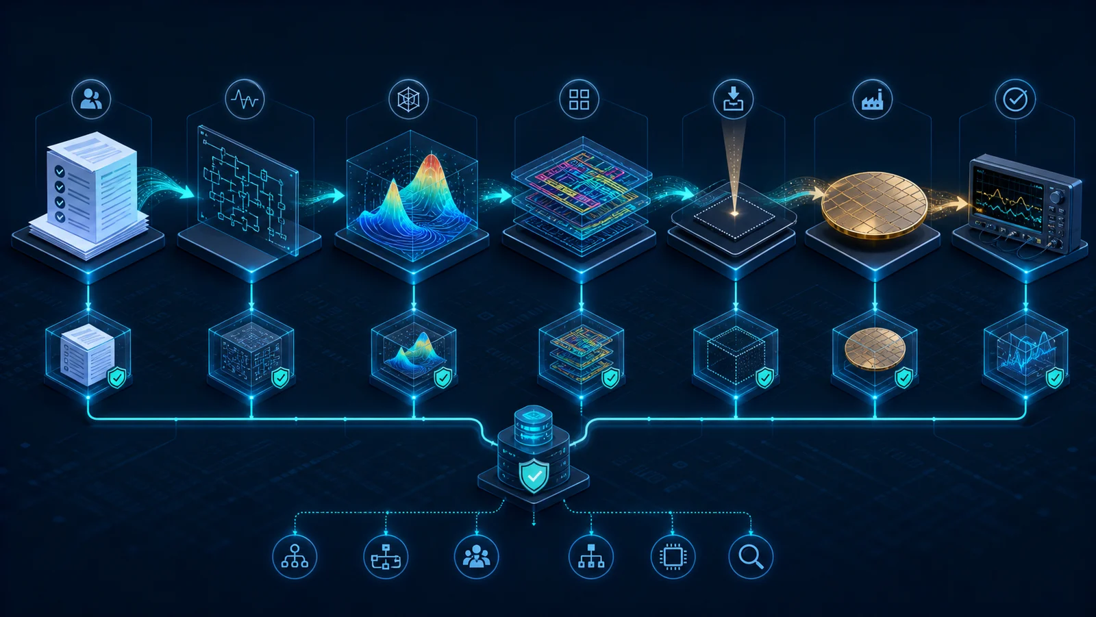 Chuỗi bằng chứng để benchmark EDA workflow từ thiết kế đến silicon.