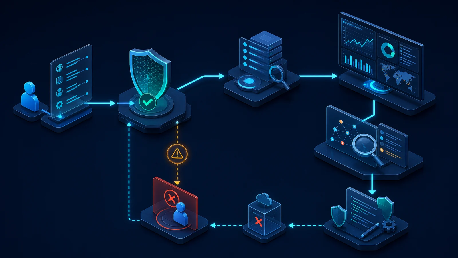 Minh họa: Workflow điều tra và kiểm chứng VPC Service Controls violation.