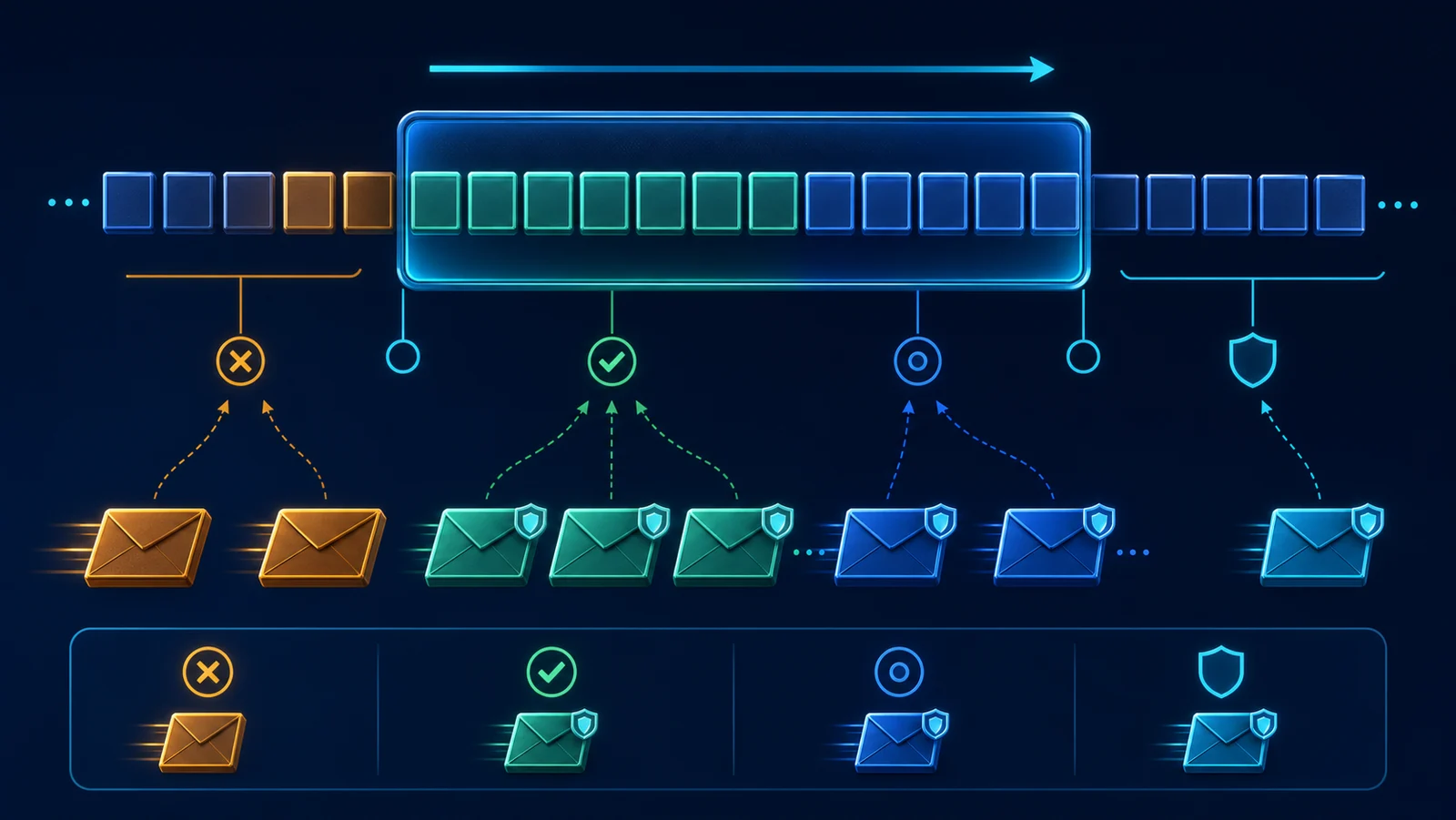 Minh họa: Phân loại gói ESP trong cửa sổ anti-replay