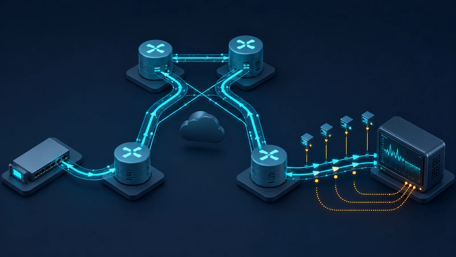 Minh họa: Topology kiểm thử BGP Graceful Restart và stale route