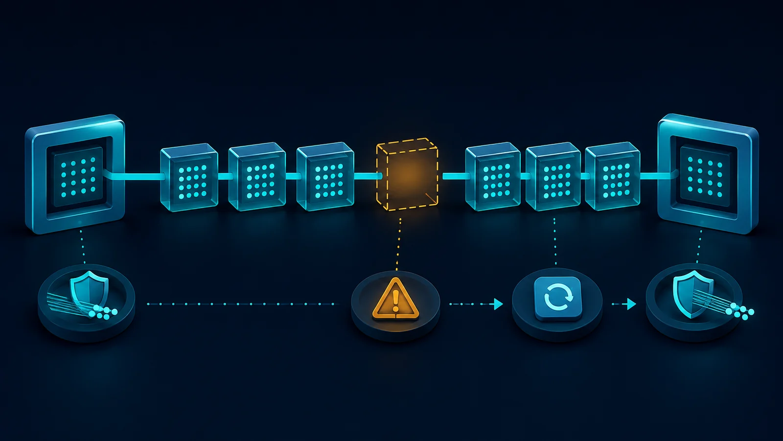 Minh họa: Timeline template lifecycle và khoảng trống IPFIX khi collector restart