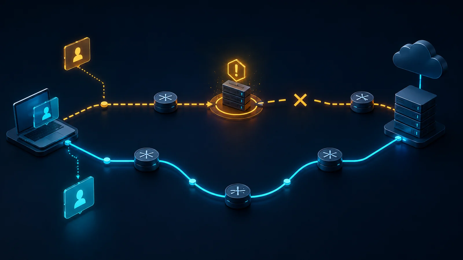 Minh họa: Timeline anycast site withdrawal và phục hồi dịch vụ