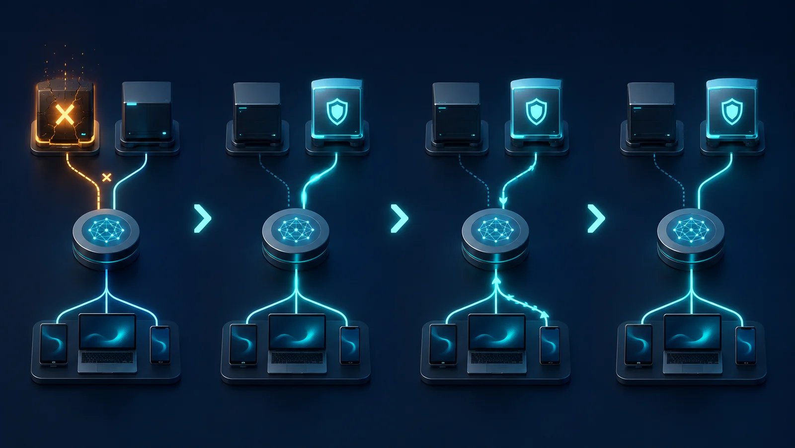Minh họa: Timeline từ gateway failover đến service restoration