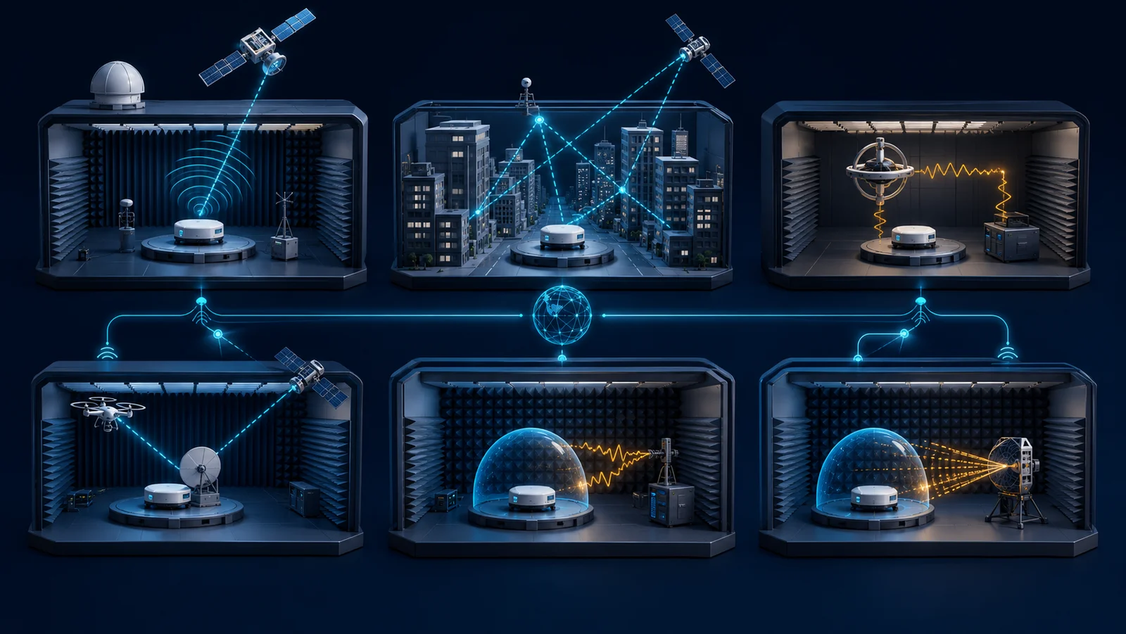 Minh họa: Ma trận kiểm thử PNT GNSS NTN và sensor fusion