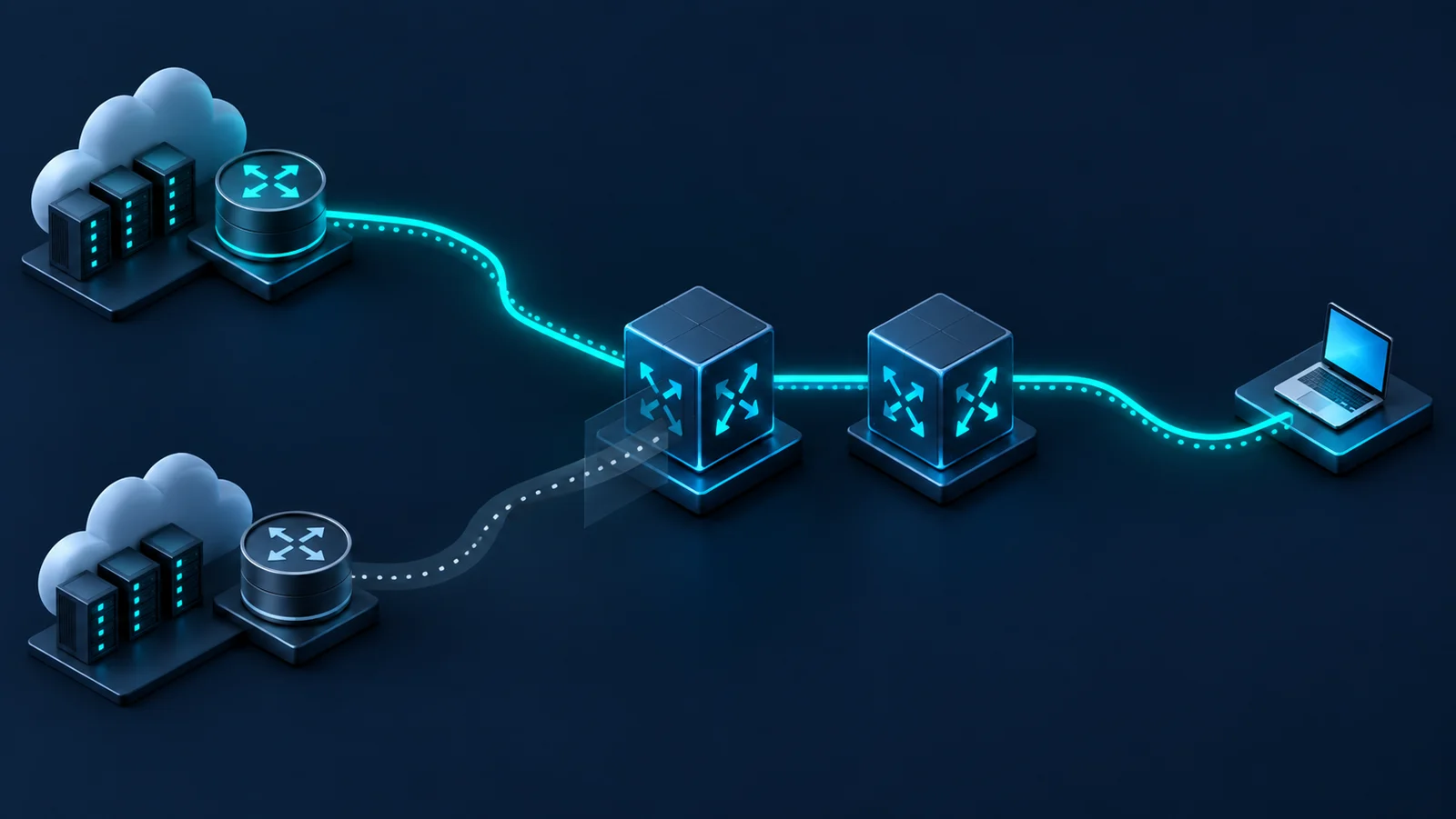 Minh họa: Topology BGP route reflector và path hiding trước khi bật Add-Path.