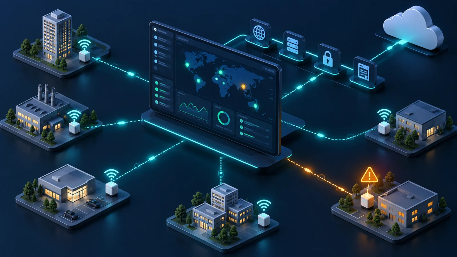 Nhiều monitoring agent đo DNS TCP TLS và HTTP quanh một mạng sự kiện