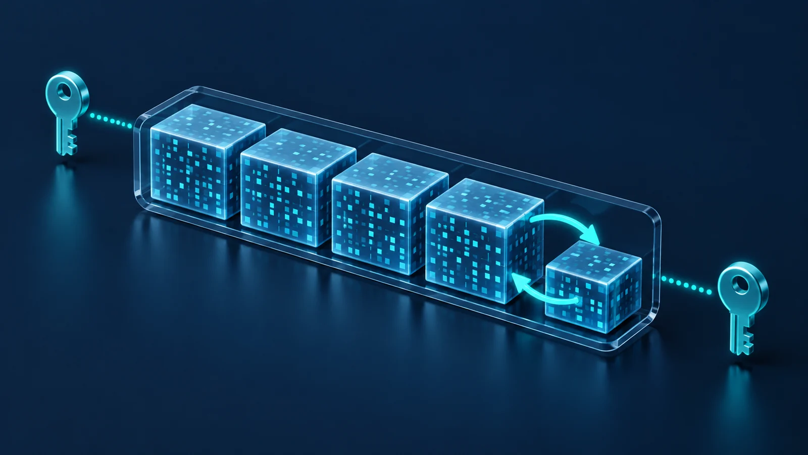 Minh họa: Ranh giới data unit và ciphertext stealing trong kiểm thử XTS-AES storage.