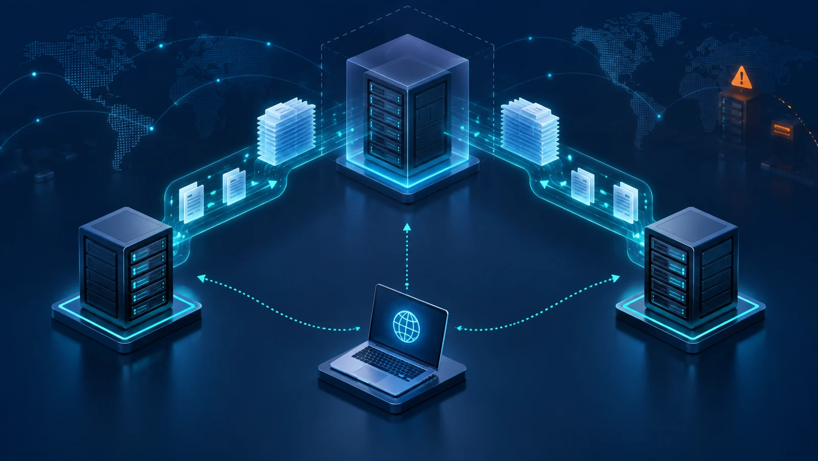 Primary DNS truyền zone bằng AXFR hoặc IXFR tới nhiều secondary