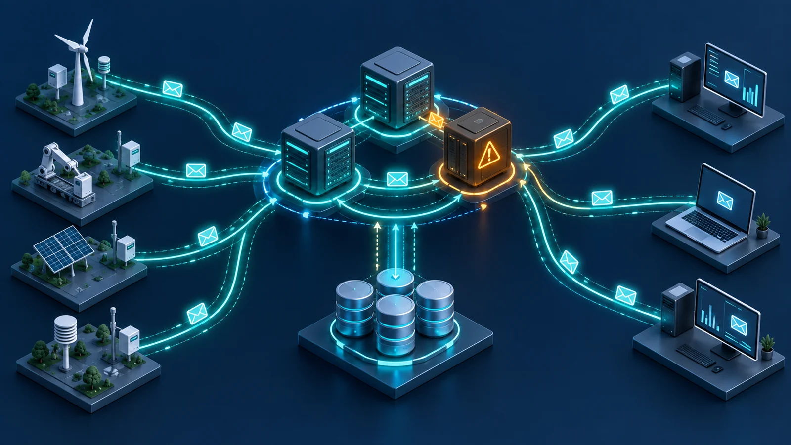 Publisher và subscriber MQTT qua cụm broker với các mức QoS và failure injection