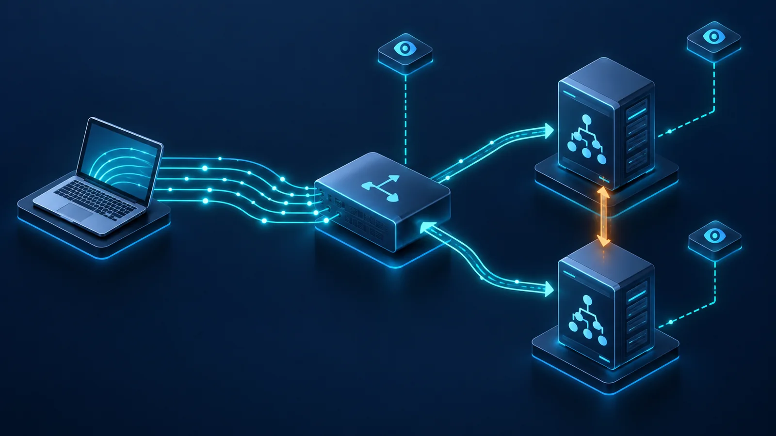 Minh họa: Load generator, cân bằng tải và hai directory node với đường replication; cần xác minh TLS và trạng thái dữ liệu ở từng node.